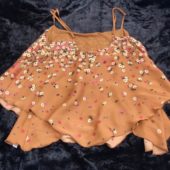 Free People Let Me Love Brown Cami. XS - Picture 2 of 7